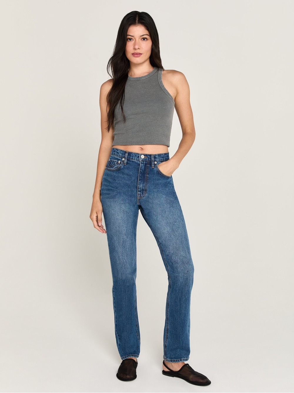 Unpublished Sloane Temescal Mid Rise Straight Leg Jeans | Size 26